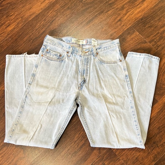 Levi's Other - LEVI’S 505 REGULAR FIT light wash denim jeans Made in the 90s 34x32 GUC